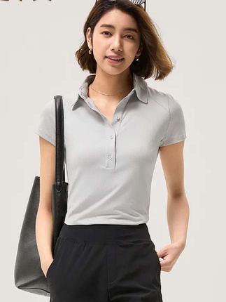 SW速惟夏季速干polo衫显瘦收腰女款透气翻领时尚休闲运动t恤4203#百搭显瘦短袖 #速干上衣搭配 #气质翻领短袖 #休闲减龄穿搭