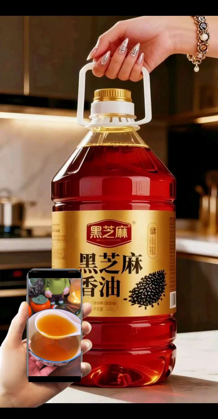 石磨黑芝麻香油,坚守老手艺的味道。以传统石磨低温研磨,不破坏芝麻营养,不添加香精。每一滴都凝萃芝麻本真醇厚,无杂质、无添加,只剩纯粹浓醇香气。#传统工艺 #香油 #美食 #超便宜超划算 #dou上热门