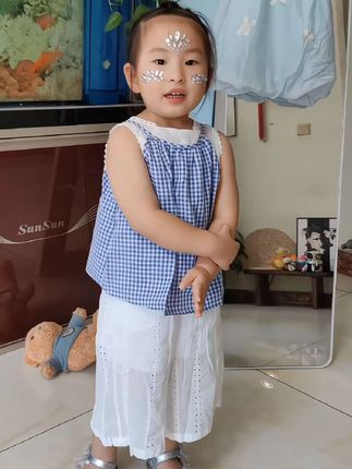 #我要上热门 孩子的爱很干净 很纯粹 你爱她 她就爱你 而不是因为你是谁 她就该爱你 你用没用心 她能感受到 她是小 她又不傻 #女童穿搭 #夏季穿搭 #森系穿搭 #骗你生女儿
