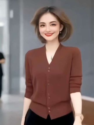 #春秋女针织衫#品质女装#宽松休闲#时尚洋气百搭 #穿出女人味