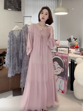 黑标品牌线100人丝定染女神温柔限量连衣裙#温柔风穿搭 #甜美穿搭 #穿搭 #连衣裙 #女装穿搭