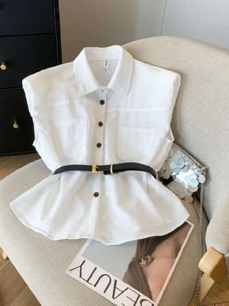 夏季无袖衬衫女设计感小众polo领气质上衣服独特漂亮小衫2025新款#每日分享 #穿搭 #今日穿搭分享 #气质女神穿搭 #今日穿搭