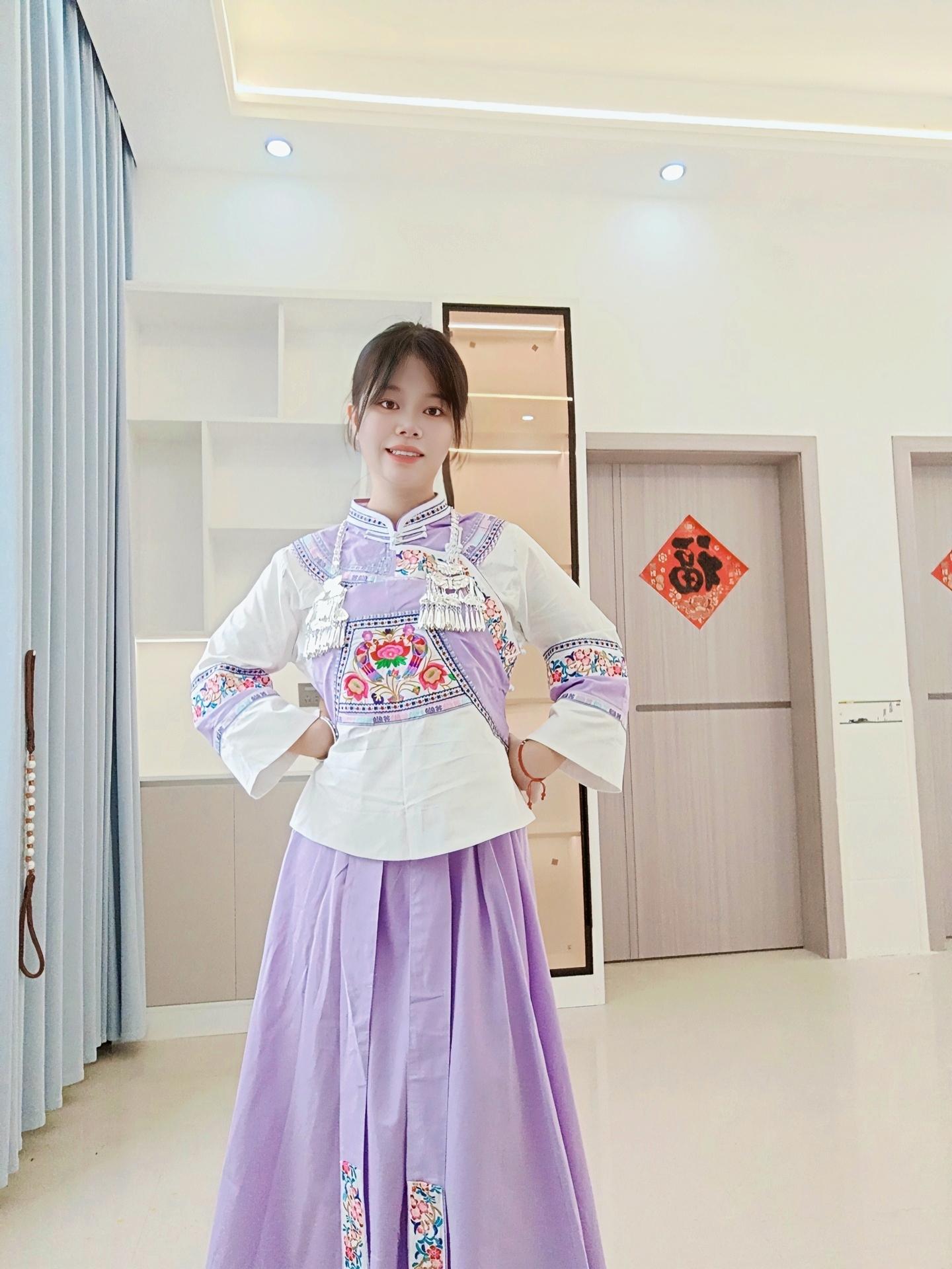 新款紫色温柔风套装#少数民族服饰 #布依族服饰 #非遗文化传承 #布依族服饰套装