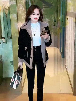 新款加绒加厚雪尼尔混纺银丝线百搭款外套#洋气减龄 #时尚穿搭 #谁穿谁好看#爆款热卖中