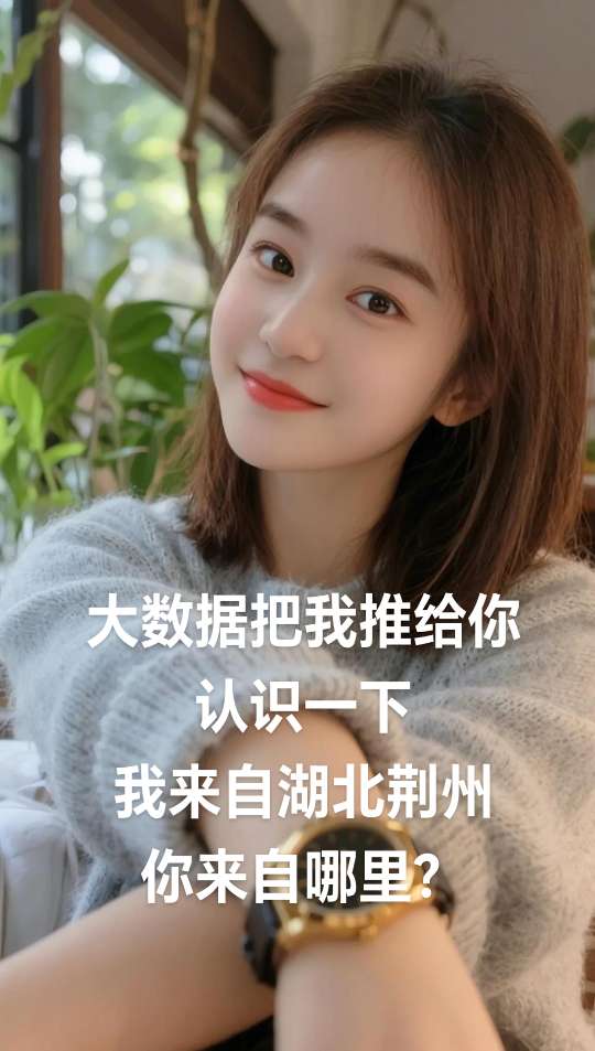 大数据把你推给我,认识一下吧,我来自湖北荆州,你来自哪里呢?#抖音ai创作