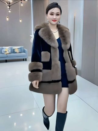 D【MZ严选】海宁网红冬季轻奢中长款时尚气质宽松女款外套99875#时尚穿搭 #中长款宽松外套#精致女人精致生活 #穿出自信穿出美丽