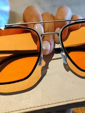 美式淡黑银真的太有感觉了,户外渐变冰川橙超炫酷#眼镜 #近视眼镜 #变色眼镜#素颜眼镜