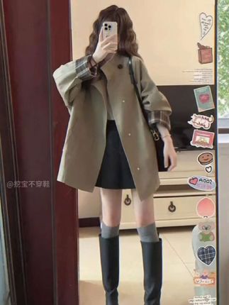 #韩系穿搭#ootd穿搭 #拿捏韩剧氛围感的大衣 #女神穿搭 #风衣外套中长款