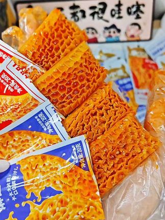 一口爆汁的魔芋金钱肚 裹满酱汁真的一口就爱上!#追剧小零食 #解馋零食 #零食推荐 #魔芋金钱肚 #魔芋