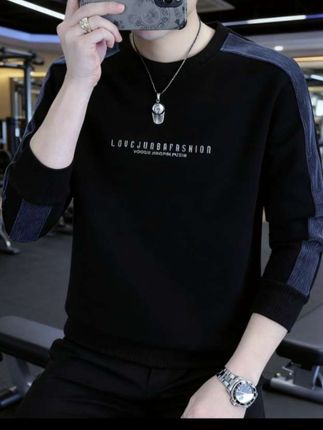 高档卫衣男春秋季长袖T恤百搭新款潮流洋气打底衫帅气上衣服5880#男生穿搭 #强烈推荐 #每日分享 #手表推荐