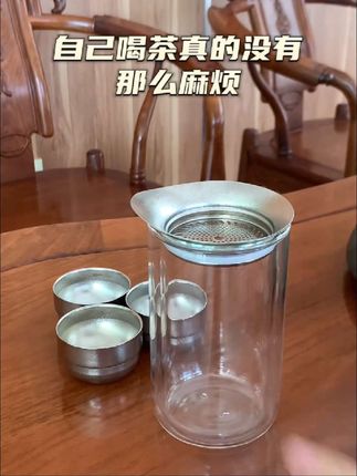 一个人喝茶,用对泡茶壶很关键! #泡茶好物 #泡茶神器 #玻璃泡茶壶 #泡茶套装 #钛茶具