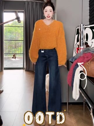 高腰喇叭牛仔裤女款爆款2025新款秋季弹力微喇马蹄裤子TZQ2582844#品质女装 #女装穿搭 #牛仔裤女 #女裤 #无限回购的宝藏单品