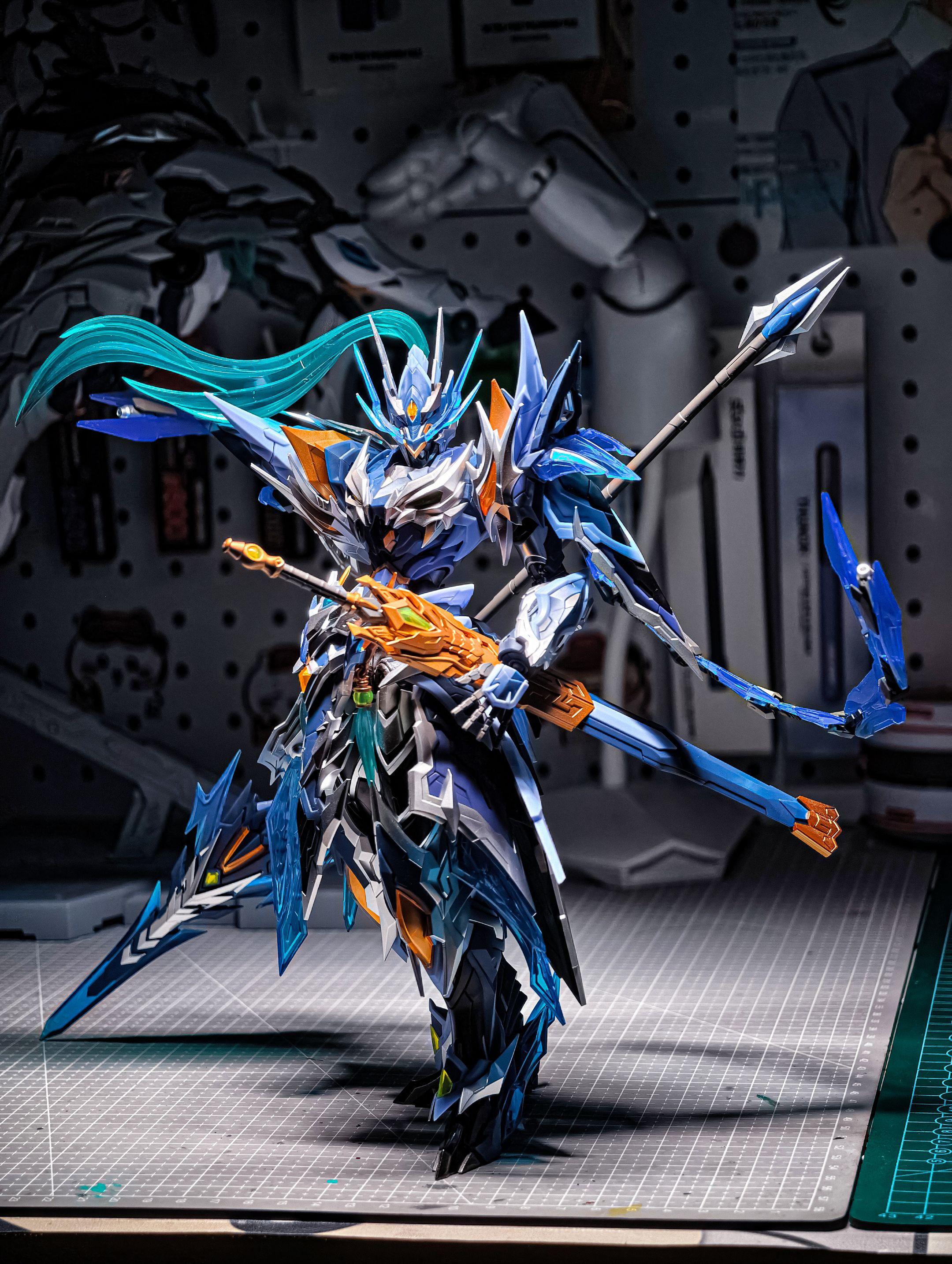 大风起龙飞翔,三枪挑飞丈母娘 。摩动核——赵云#模型 #国模 #赵云 #感觉至上 #国风