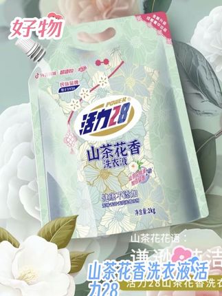 活力二八又出新款了,这个洗衣液一大袋,足足四斤重,里面添加了山茶花精油。#好物推荐🔥 #好用不贵 #去污渍 #洗衣神器 #日常用品