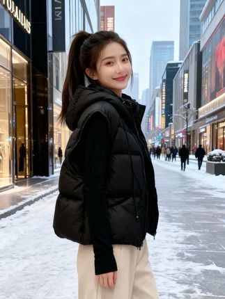 小个子过冬赢麻了!这件羽绒棉马甲巨显高  2025冬新款连帽羽绒棉马甲太戳我!短款剪裁对155cm以下超友好,搭高腰牛仔裤直接拉三七分比例,完全不压个子。  蓬松度刚好不臃肿,连帽设计防风还显脸小,面料摸起来有质感,耐脏又好打理。内搭毛衣、打底衫都适配,通勤逛街穿轻便自在,保暖不笨重,小个子闭眼入不踩雷!  #小个子冬装天花板 #2025新款羽绒棉马甲 #冬季坎肩外套 #高级感保暖穿搭 #小个子显高外套@DOU+小助手