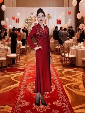 #婚庆礼服 #婚礼妈妈礼服 #喜婆婆喜妈妈婚宴装 #敬酒服 #婚礼 @DOU+小助手