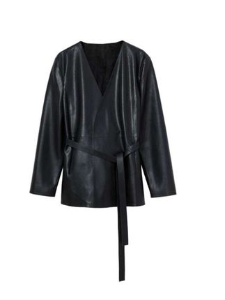 KAISER/凯撒女装#秋季新款简约时尚气质V领绵羊皮鹿纹外套