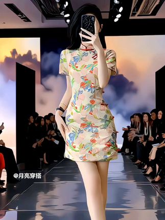 姐妹们,新中式碎花改良旗袍真的杀疯啦!精致盘扣遇上缤纷碎花,把东方韵味和时尚感狠狠拿捏~修身的剪裁超显身材,穿上它,在秀场都能自带高光,谁穿谁是氛围感大女主! #新中式旗袍新风尚 #改良旗袍穿搭秘籍 #秀场同款旗袍推荐 #碎花元素时尚搭配 #旗袍魅力大赏