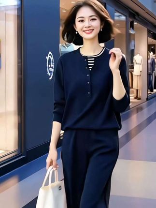 超火减龄2025春秋新款时尚休闲简约假两件卫衣女松紧腰长裤两件套#秋季上新 #谁穿谁美 #谁穿谁好看#穿出自己的风格 #高级感穿搭