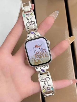 适用iwatch9苹果S10手表applewatch8/SE/7新款小狗经典星光色黑色#苹果表带 #iwatch表带 #applewatch表带 #表带 #卡通表带