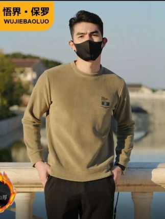 0155保罗男士圆领加绒加厚品牌奥粒绒毛衣男装针织衫冬季高档 #好物推荐🔥 #品质男装 #男神必备