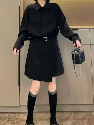 #连衣裙 #气质穿搭 #衬衫裙#不规则设计