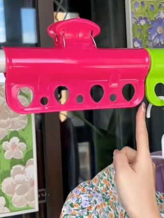 有了这个防风夹,晾衣服再也不怕被大方吹走了#防风晾衣夹