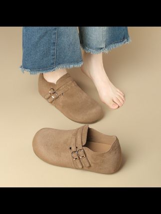 【FOXER】全包勃肯鞋新款2025秋季通勤百搭复古一脚蹬舒适休闲女鞋#好鞋推荐#百搭鞋子