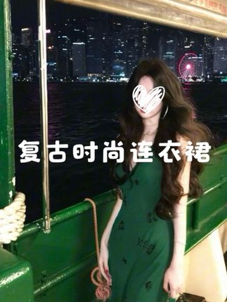 气质氛围感印花吊带裙小众垂感复古绿连衣裙#夏季穿搭 #高级感穿搭 #优雅气质 #复古风格#修身显瘦