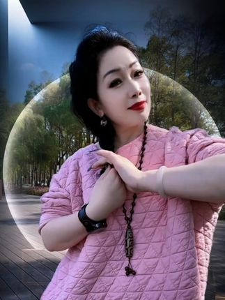 #Y时尚减龄新款显瘦气质大码女装#甜美女孩穿搭 #户外出游 #粉色高级女装 #素雅粉连衣裙