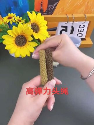 时尚布艺爆米花纹路头绳,加宽升级版非金属高弹力发饰韩版加厚耐用#头绳#头饰发饰