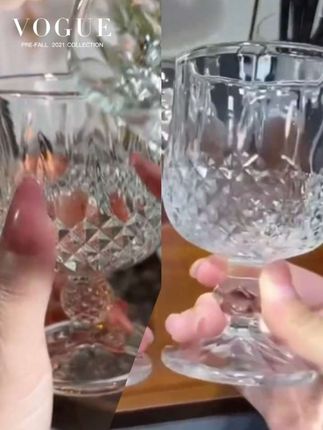 【6只装大号】ins欧式高颜值加厚玻璃杯鸡尾高脚杯家用杯子xz#高颜值玻璃杯 #高脚杯 #家用好物 #ins风杯子