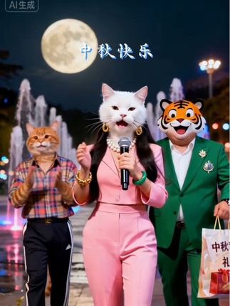白猫橘猫乖乖虎祝大家中秋快乐#橘猫 #白猫#橘猫还是那个橘猫 #白猫班长 #橘猫日常
