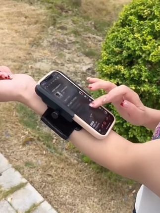【狂甩不掉】手腕手机支架代驾骑行直播神器运动导航膊臂包跑步手臂#便携手机支架 #手腕手机支架