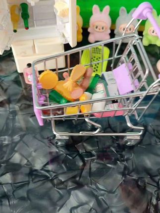 仿真迷你购物车过家家,模型玩具#过家家玩具 #儿童玩具 #玩具 #迷你购物车
