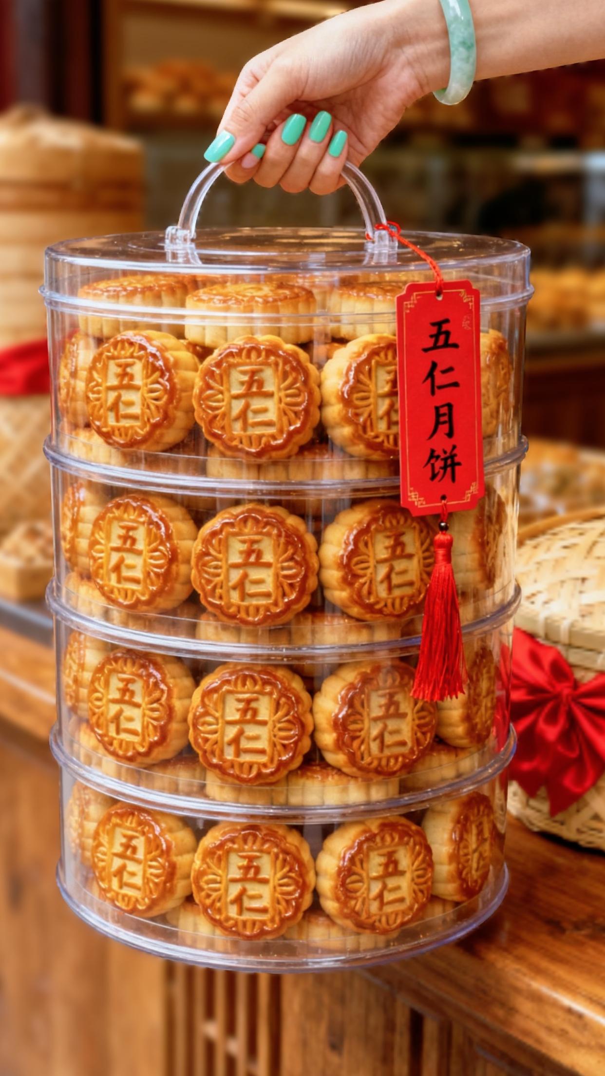 中秋必囤!老式五仁才是团圆本味。别再吐槽五仁了!这口老式味道藏着多少人的童年回忆💥 老师傅守着三十年老配方,核桃、杏仁、瓜子仁等真材实料塞得满满当当,咬开酥皮掉渣,坚果香在舌尖炸开。清甜果脯中和了油脂感,不齁不腻,每口都是老手艺的温度。 中秋夜围坐赏月,掰一块分着吃,瞬间梦回奶奶递来月饼的旧时光。这不仅是糕点,更是藏在馅里的"五福临门"祝福。 不管送长辈还是自己吃,这份复古滋味都够地道!现在囤还能赶上年节团圆,错过等一年👇#老式五仁月饼 #童年味道 #万物皆可是月饼 #中秋快乐