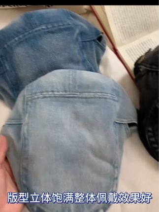 #好物推荐 水洗牛仔前进帽女春夏款日系复古显脸小贝雷帽反戴大头围画家帽子 #帽子 #前进帽 #画家帽