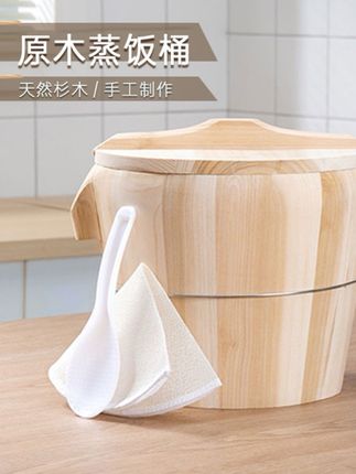 【粉丝专享】蒸饭木桶甑子手工家用神器大号纯手工商用木饭桶杉木制#原木蒸饭桶 #蒸饭桶 #木饭桶 #蒸饭桶推荐 #好物推荐