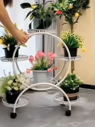 花盆架铁艺多层移动花架子客厅阳台万向轮移动花架子#铁艺多层花架 #万向轮移动多层花盆架 #结实耐用 #铁艺多层置物架