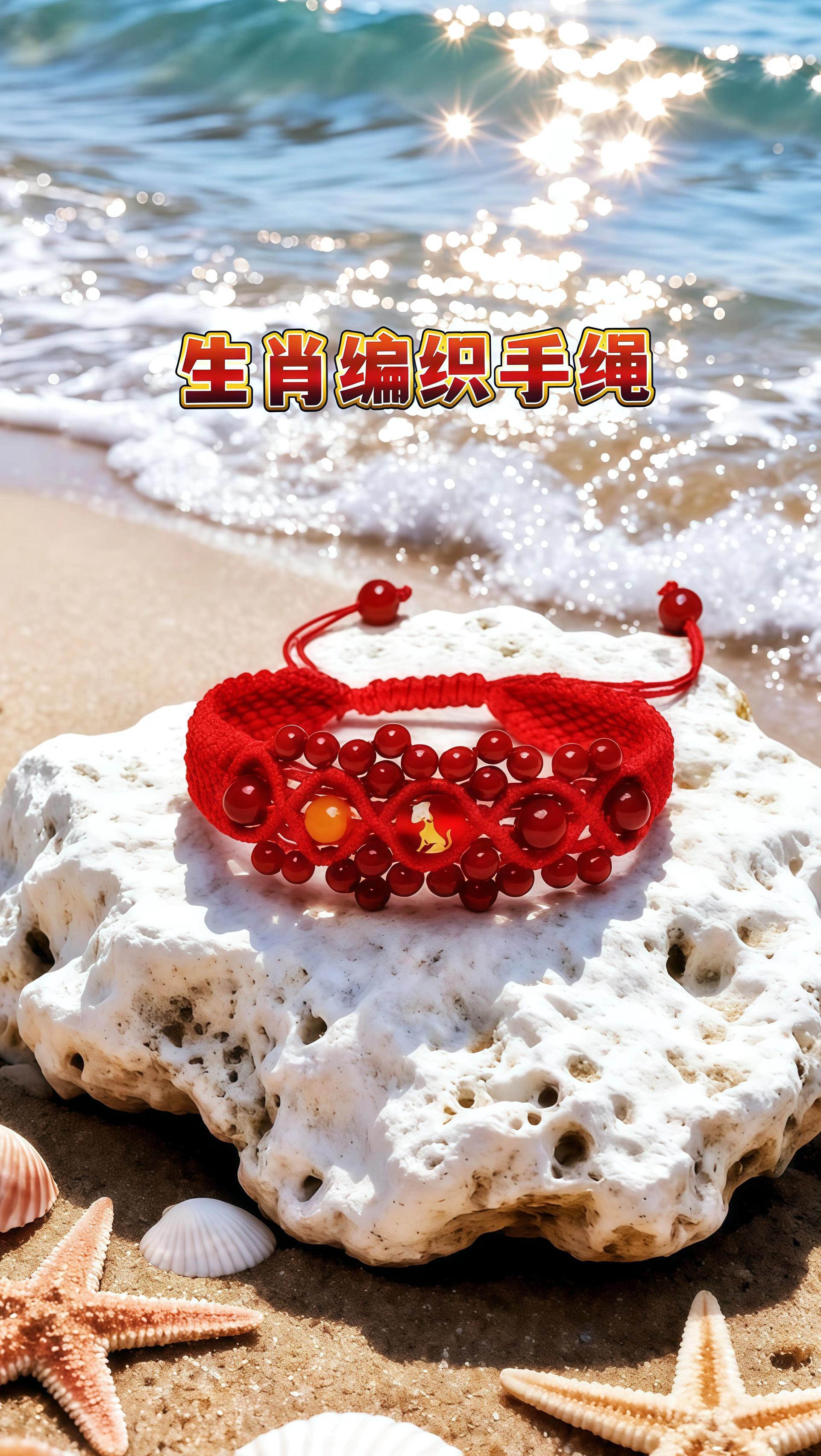 生肖纯手工编织红绳手链。#纯手工编织 #手链 #十二生肖 #红绳手链 #国学文化