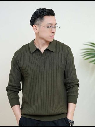 毛衣轻奢简约毛衫男士复古修身翻领韩 #简约大气 #强烈推荐#百搭#宽松#秋冬