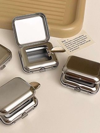 mini~日系金属不锈钢户外口袋车载烟灰缸女小号随身便携烟灰盒烟#烟灰盒 #户外烟灰缸 #车载烟灰缸 #随身便携烟灰缸 #日系