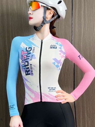 春夏季薄款速干骑行服 【娇韵】春夏季薄款速干长袖骑行服透气公路山地自行车单车骑行上衣#运动穿搭 #骑行服 #运动穿搭