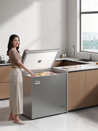 美的小型冷冻柜#冷冻柜 #冰箱柜 #美的冷冻柜 #迷你冷冻柜