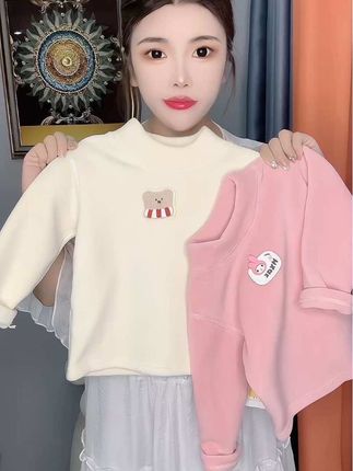 宝宝秋冬穿的加绒加厚打底衫、趁反季给孩子入手两件换洗着穿!#百搭打底衫 #保暖又好看 #萌娃穿搭 #潮童必备 #高品质童装