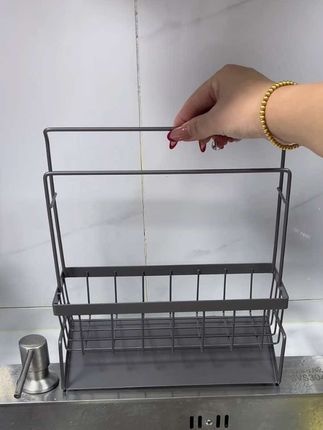 厨房沥水架置物架水龙头水池篮水槽用品洗碗钢丝球收纳抹布架 #收纳整理 置物架 #水槽置物架