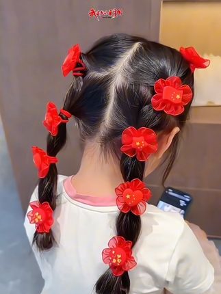 #儿童发饰 #儿童国风发绳 #儿童发绳发饰 #小女孩扎头发方法 #头饰发饰