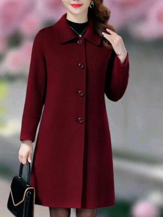 2025秋冬新款中长款双面呢羊毛大衣#女赫本风收腰显瘦妈妈毛呢外套#时尚气质穿搭 #穿出自己的风格
