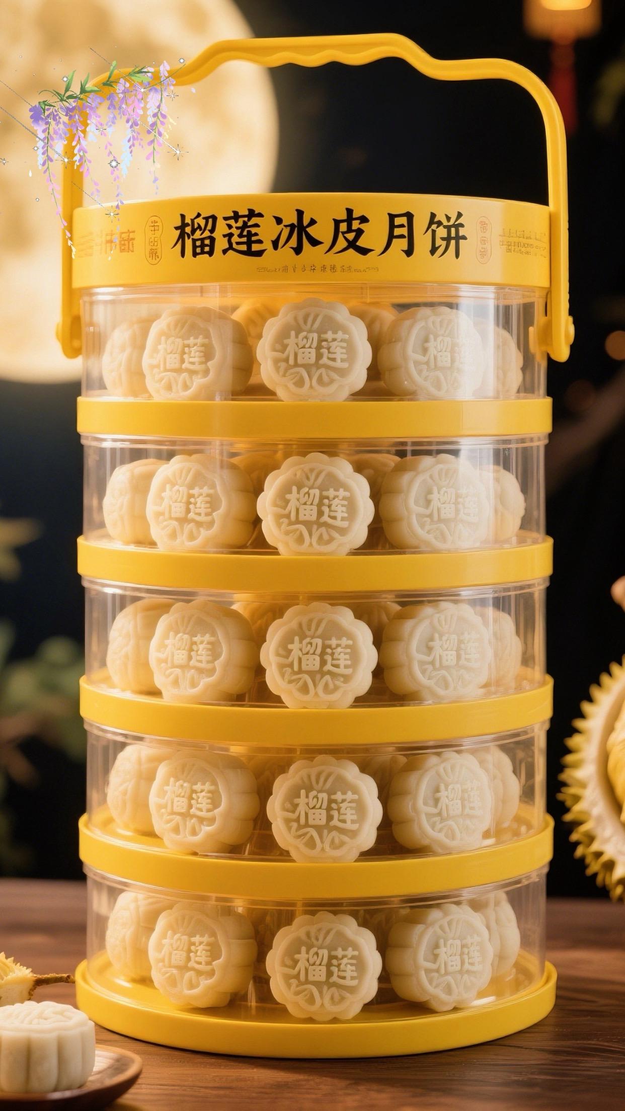 #榴莲冰皮月饼月饼#中秋佳节