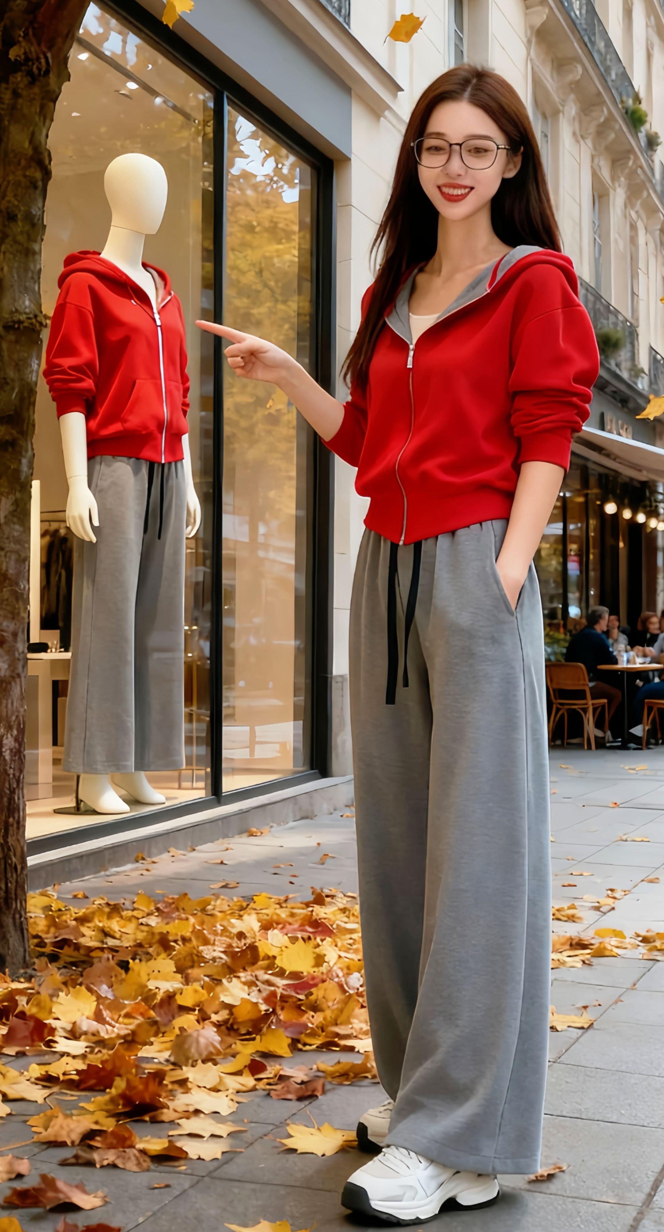 秋天就要穿这种套装出门。秋天就是要穿这种慵懒感满满的卫衣套装,不用想搭配,直接穿上就能出门,而且超级百搭,不管是逛街还是上班都合适,宽松的版型很显瘦,让你轻松拥有漫画般的身材比例。#减龄气质 #简约穿搭 #气质女神穿搭 #高级感穿搭 #通勤搭配